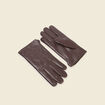 Gants en cuir avec doublure marron homme
