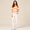 Sweat éco-responsable orange clair femme