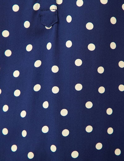 Top sans manches col v fluide bleu femme