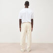 Pantalon large en velours ecru homme