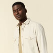 Chemise manches longues beige homme