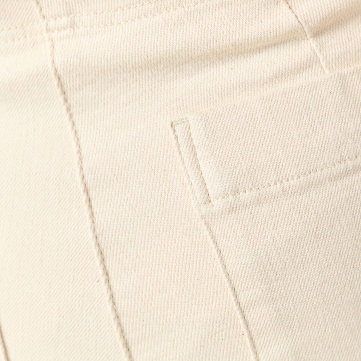 Jeans flare à pont denim blanc femme