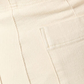 Jeans flare à pont denim blanc femme