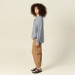 Blouse manches longues bleu marine femme