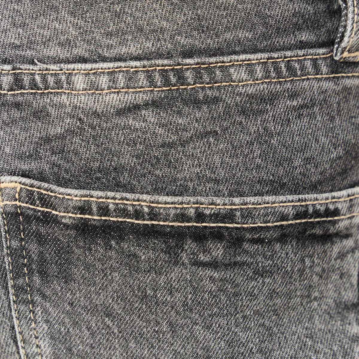 Jeans slim 7/8&egrave;me taille haute denim gris femme