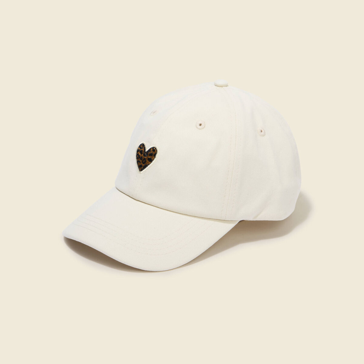 Casquette en coton ecru femme