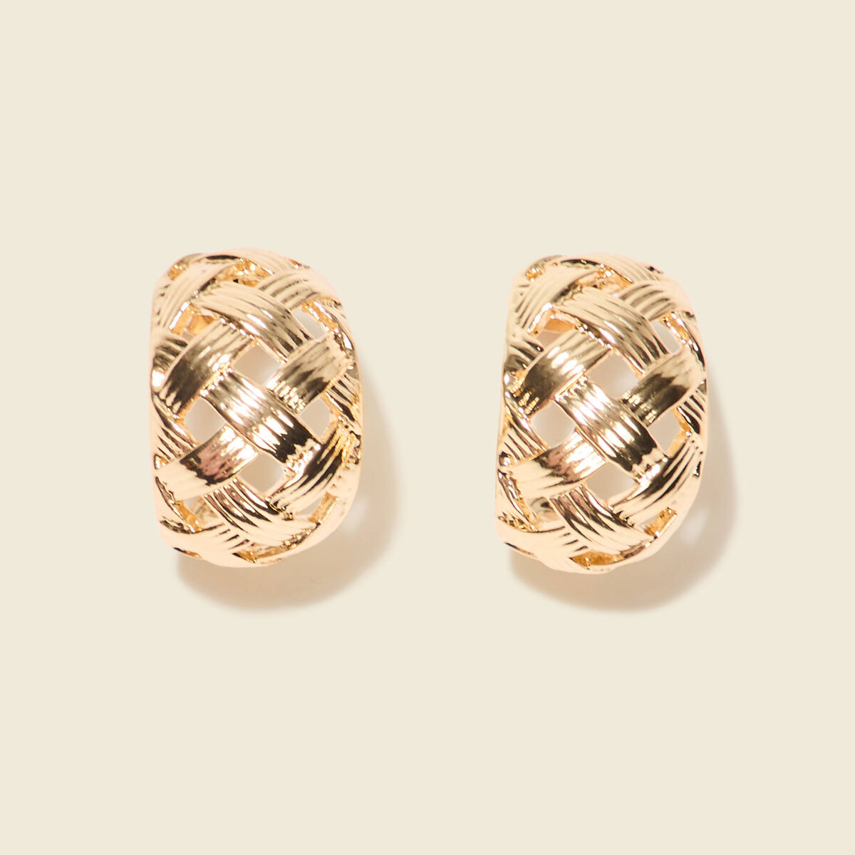 Boucles d'oreilles clous couleur or femme