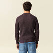 Pull manches longues bordeaux homme