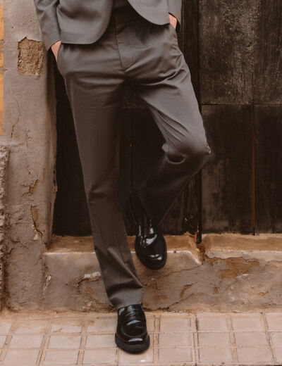 Pantalon chino vert fonc&eacute; homme