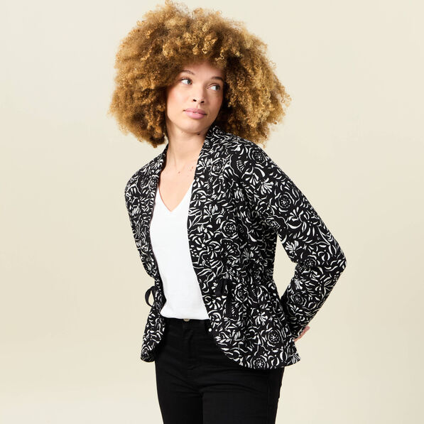 gilet manches longues noue noir femme Gilet manches longues noué noir femme