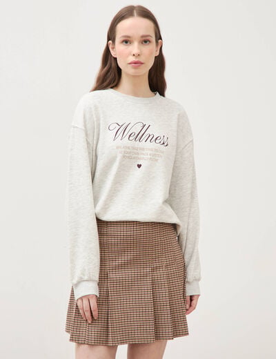 Mini-jupe doubl&eacute;e ficelle femme