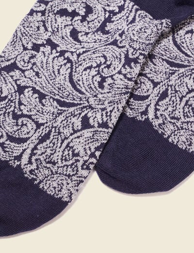 Chaussettes fabriquées en France bleu foncé femme