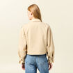 Blouson oversize beige femme