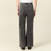 Jeans large taille haute denim snow gris femme