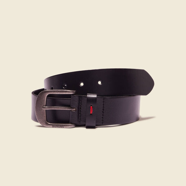 Ceinture en cuir noir homme