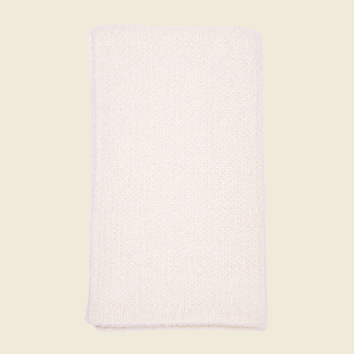 Écharpe tricotée creme femme