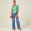 T-shirt manches courtes vert femme