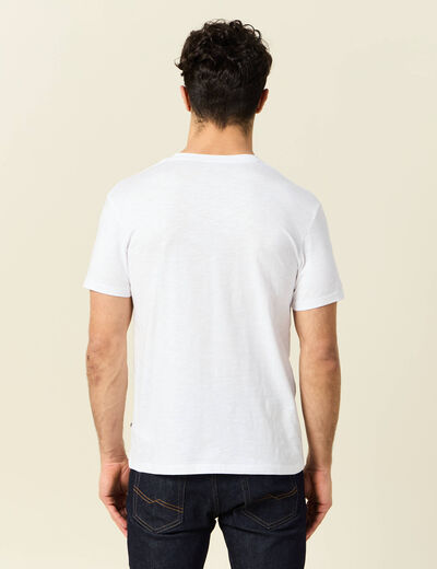 T-shirt Instinct col rond blanc homme