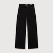 Jeans large taille haute denim noir femme