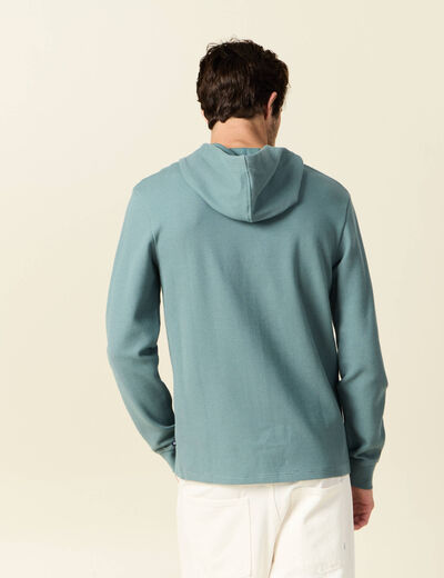 T-shirt à capuche vert foncé homme