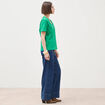T-shirt manches courtes vert femme