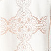 Blouse cintrée dentelle manches longues ecru femme