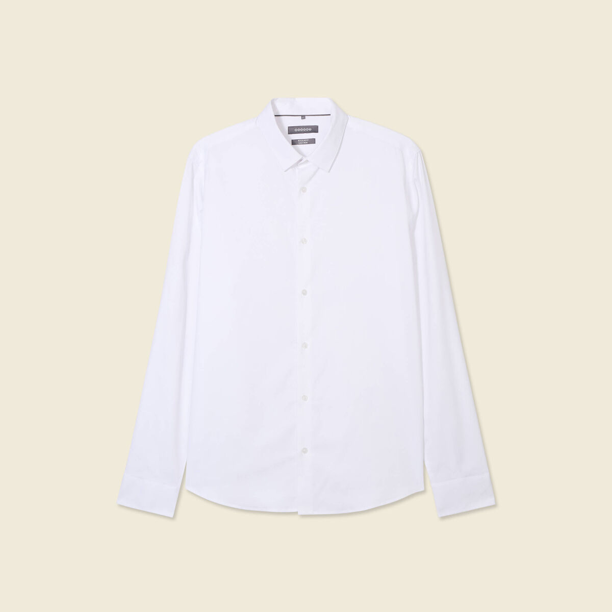 Chemise manches longues blanc homme