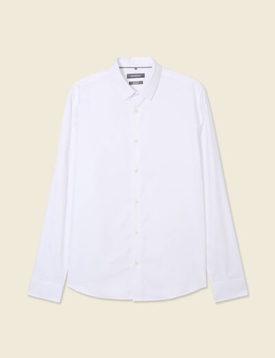 Chemise manches longues blanc homme