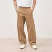 Pantalon coupe large vert kaki homme