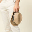 Chapeau trilby tressé sable homme