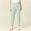 Pantalon cigarette vert olive femme