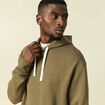 Sweat &agrave; capuche vert kaki homme