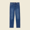 Jeans slim taille haute 7/8ème denim stone femme
