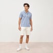 Polo manches courtes bleu gris homme