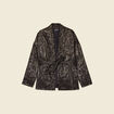 Veste droite éco-responsable couleur or femme