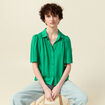 Chemise manches courtes vert femme