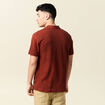 Polo manches courtes marron cognac homme