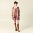 Robe évasée fluide bordeaux femme