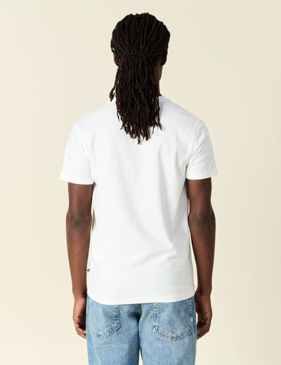 T-shirt col V homme Instinct blanc homme