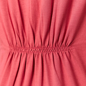 Robe longue droite rose framboise femme