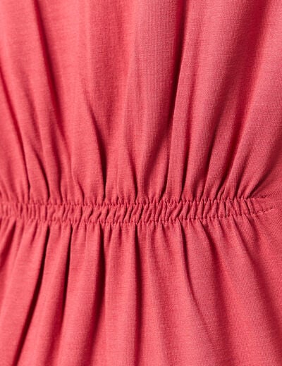 Robe longue droite rose framboise femme
