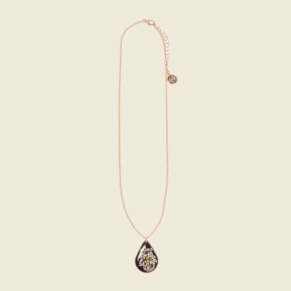 Collier avec pendentif noir femme