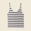 Débardeur tricot ajouré noir femme