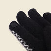 Gants doubl&eacute;s noir femme