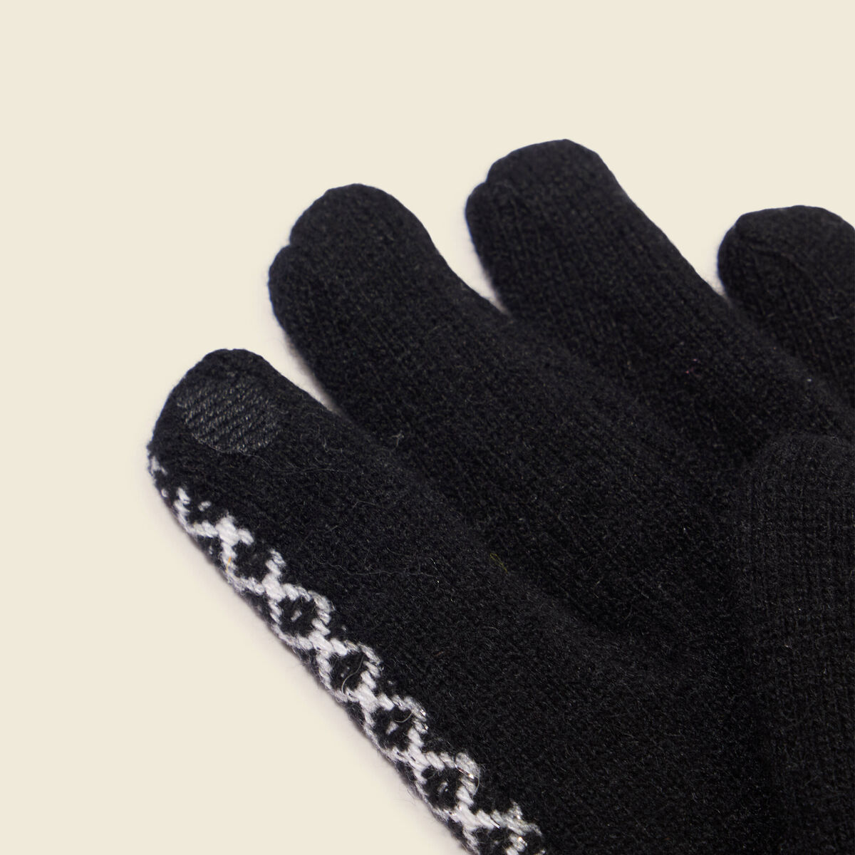 Gants doubl&eacute;s noir femme