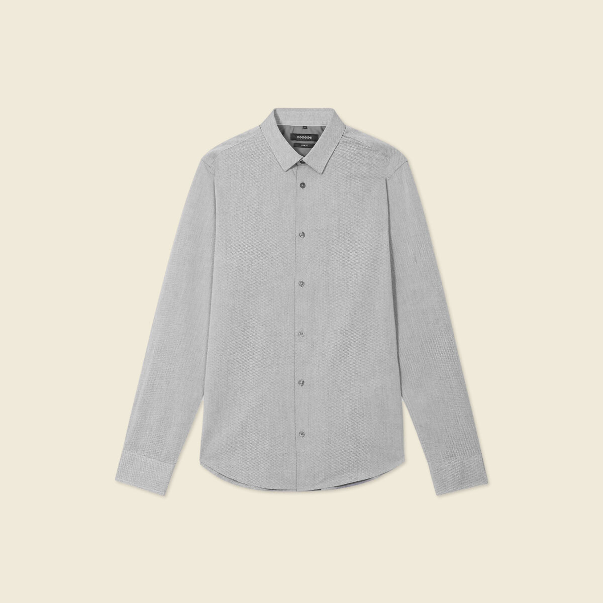 Chemise manches longues gris homme