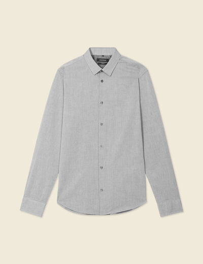 Chemise manches longues gris homme