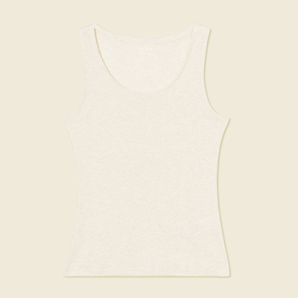 Débardeur femme uni col arrondi Instinct beige femme