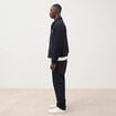 Blouson col classique manches longues bleu marine homme