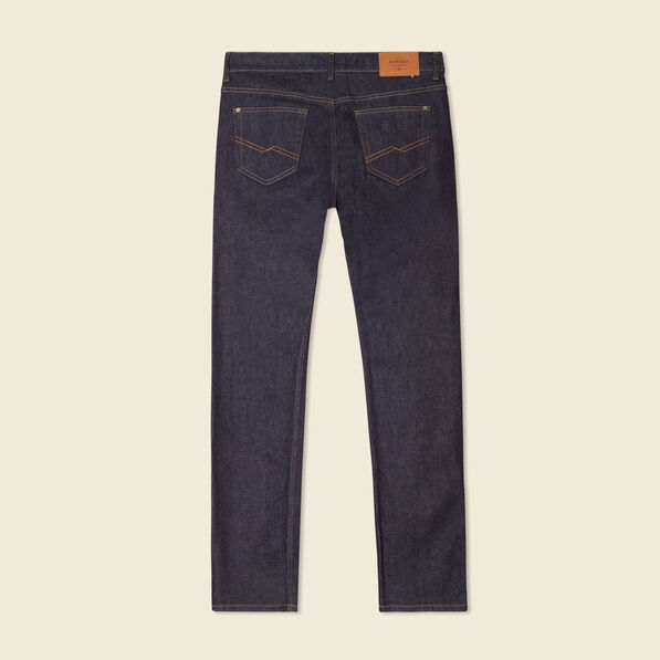 jeans straight fabrique en france denim brut rinse homme Jeans straight fabriqué en France denim brut rinse homme
